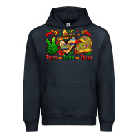 Navy peace love tacos Urban Hoodie - Zillion Design Studio