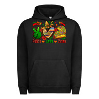 Pigment Black peace love tacos Urban Hoodie - Zillion Design Studio