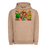 Pigment Burro peace love tacos Urban Hoodie - Zillion Design Studio
