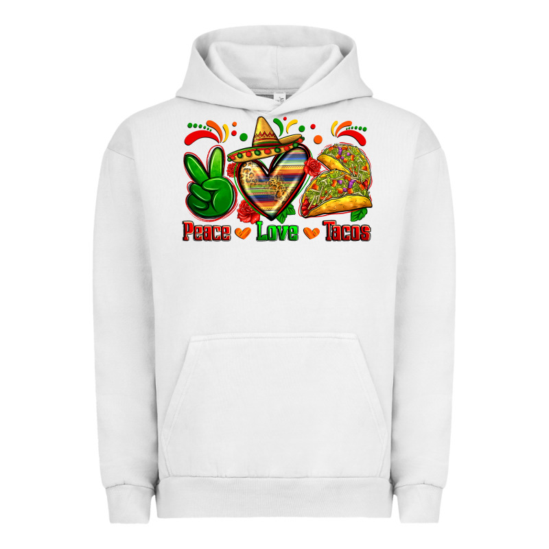 Peace Love Tacos Urban Hoodie by Zillion Design Studio | Teevron