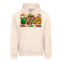 Sandshell peace love tacos Urban Hoodie - Zillion Design Studio
