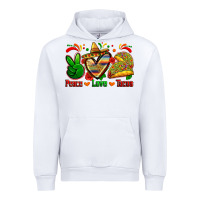 White peace love tacos Urban Hoodie - Zillion Design Studio