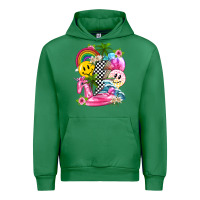 Emerald summer smile face and beach vibes with rainbow tbw Urban Hoodie - texasbilliewilder