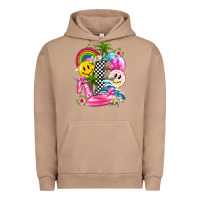 Pigment Burro summer smile face and beach vibes with rainbow tbw Urban Hoodie - texasbilliewilder