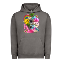 Pigment Tornado summer smile face and beach vibes with rainbow tbw Urban Hoodie - texasbilliewilder