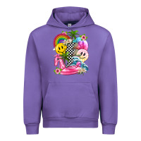 Tulip summer smile face and beach vibes with rainbow tbw Urban Hoodie - texasbilliewilder
