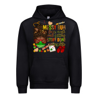 Black messy bun face mask & getting stuff done  #nurselife Urban Hoodie - Zillion Design Studio