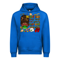 Cobalt messy bun face mask & getting stuff done  #nurselife Urban Hoodie - Zillion Design Studio