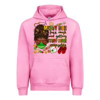 Fuchsia Pink messy bun face mask & getting stuff done  #nurselife Urban Hoodie - Zillion Design Studio