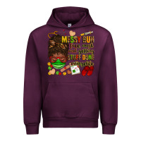 Mauve Wine messy bun face mask & getting stuff done  #nurselife Urban Hoodie - Zillion Design Studio