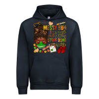 Navy messy bun face mask & getting stuff done  #nurselife Urban Hoodie - Zillion Design Studio