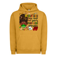 Pigment Peanut Butter messy bun face mask & getting stuff done  #nurselife Urban Hoodie - Zillion Design Studio