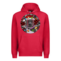 Cardinal pitbull and buffalo plaid Premium Hoodie - RanaPortraitStore