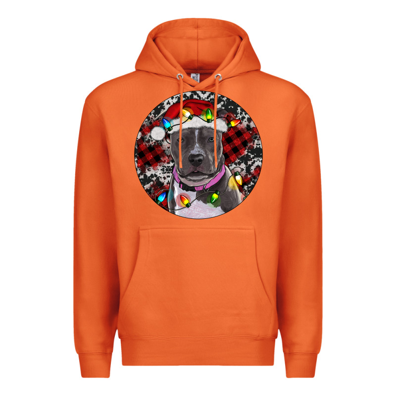 Pitbull And Buffalo Plaid Premium Hoodie by RanaPortraitStore | Teevron