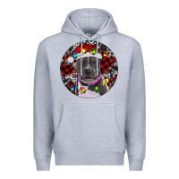 Heather Grey pitbull and buffalo plaid Premium Hoodie - RanaPortraitStore