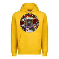 Lemon pitbull and buffalo plaid Premium Hoodie - RanaPortraitStore
