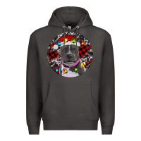 Smoke pitbull and buffalo plaid Premium Hoodie - RanaPortraitStore