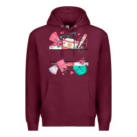 Burgundy custom name nurse Premium Hoodie - texasbilliewilder
