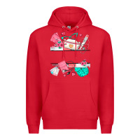 Red custom name nurse Premium Hoodie - texasbilliewilder
