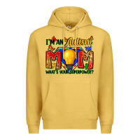 Antique Gold i'm an autism mom what's your superpower Premium Hoodie - Zillion Design Studio