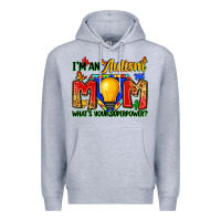 Heather Grey i'm an autism mom what's your superpower Premium Hoodie - Zillion Design Studio