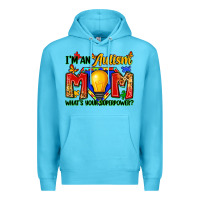 Ocean Blue i'm an autism mom what's your superpower Premium Hoodie - Zillion Design Studio