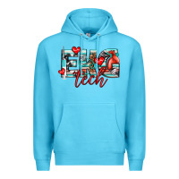 Ocean Blue ekg tech Premium Hoodie - texasbilliewilder