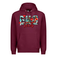 Burgundy ekg tech Premium Hoodie - texasbilliewilder