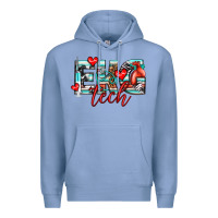 Colony Blue ekg tech Premium Hoodie - texasbilliewilder