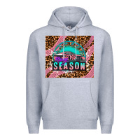 Heather Grey pink racing car Premium Hoodie - AdoDesignShop