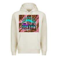 Oatmeal Heather pink racing car Premium Hoodie - AdoDesignShop