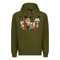 Army Green german shepherds coffee cups Premium Hoodie - Zillion Design Studio