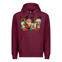 Burgundy german shepherds coffee cups Premium Hoodie - Zillion Design Studio