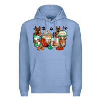 Colony Blue german shepherds coffee cups Premium Hoodie - Zillion Design Studio