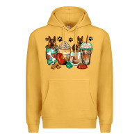 Mustard german shepherds coffee cups Premium Hoodie - Zillion Design Studio