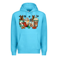 Ocean Blue german shepherds coffee cups Premium Hoodie - Zillion Design Studio