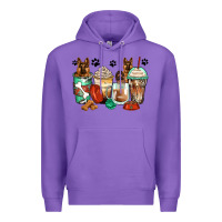 Purple german shepherds coffee cups Premium Hoodie - Zillion Design Studio