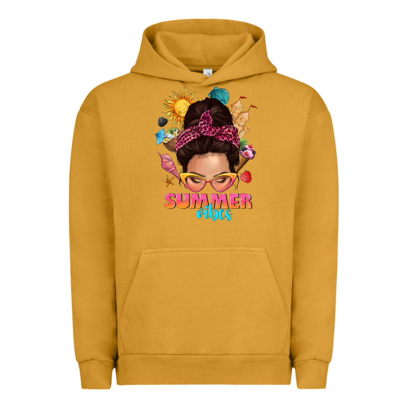 Summer Vibes Messy Bun Tbw Urban Hoodie by texasbilliewilder | Teevron