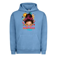 Pigment Pebble Blue summer vibes messy bun tbw Urban Hoodie - texasbilliewilder
