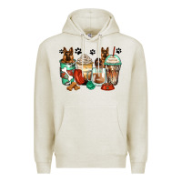 Oatmeal Heather german shepherds coffee cups Premium Hoodie - Zillion Design Studio