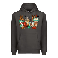 Smoke german shepherds coffee cups Premium Hoodie - Zillion Design Studio