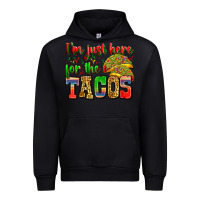 Black i'm just here for the tacos Urban Hoodie - Zillion Design Studio