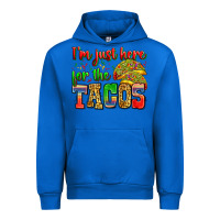 Cobalt i'm just here for the tacos Urban Hoodie - Zillion Design Studio