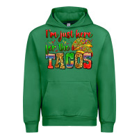 Emerald i'm just here for the tacos Urban Hoodie - Zillion Design Studio