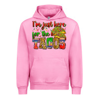 Fuchsia Pink i'm just here for the tacos Urban Hoodie - Zillion Design Studio
