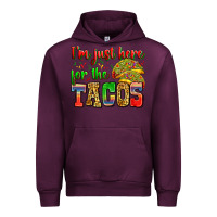 Mauve Wine i'm just here for the tacos Urban Hoodie - Zillion Design Studio