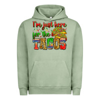 Pigment Oil Green i'm just here for the tacos Urban Hoodie - Zillion Design Studio