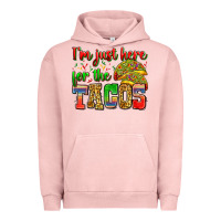 Pigment Salmon i'm just here for the tacos Urban Hoodie - Zillion Design Studio