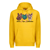 Lemon peace love chihuahua Premium Hoodie - RanaPortraitStore