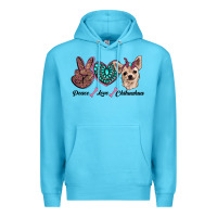Peace Love Chihuahua Premium Hoodie | Teevron